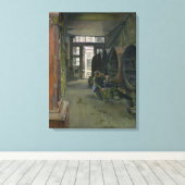 In de Vinegar Factory in Hamburg, 1891 Canvas Afdruk (Insitu (Houten vloer))
