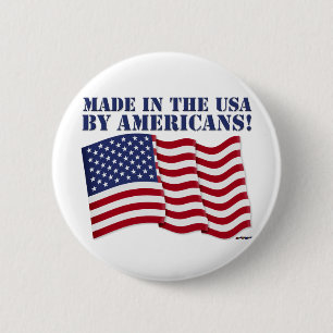 IN DE VS GEMAAKT DOOR AMERIKANEN! RONDE BUTTON 5,7 CM
