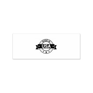 IN DE VS Vervaardigde Verpakkingslabel Jet Black I Rubberstempel