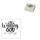 In de wachtende God werkt Rubberstempel (Gestempeld)