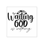 In de wachtende God werkt Rubberstempel (Afrduk)