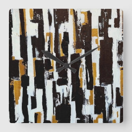 In de wandklok van het Bos Vierkante Klok