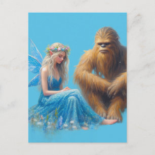 In de weide met Sasquatch Briefkaart