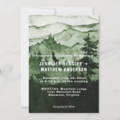 In de Wild Emerald Mist Mountains Scene Wedding Kaart (Voorkant)