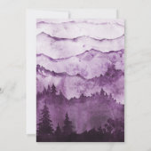 In de Wilde Paarse Mist Mountains Scene Wedding Kaart (Achterkant)