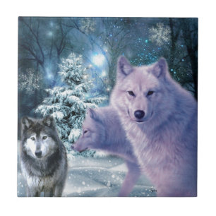 In de Wilde Wolf Art Tegeltje