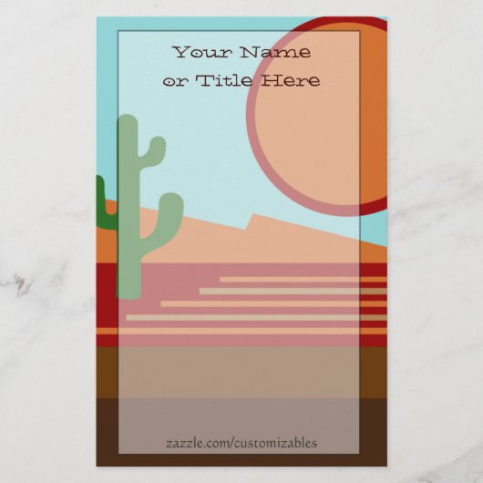 In de woestijnbank briefpapier (Voorkant)