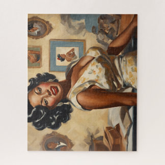 In de zitkamer legpuzzel