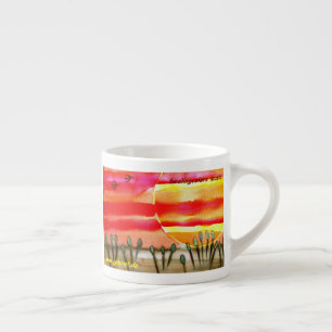 ...in de zon...kunst van Jutta Gabriel... Espresso Kop