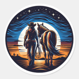 In de zon ronde sticker