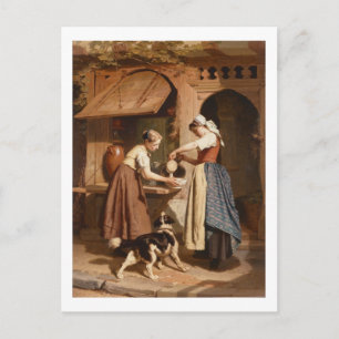 In de zuivelfabriek, 1866 (olie op het paneel) briefkaart