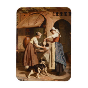 In de zuivelfabriek, 1866 (olie op het paneel) magneet