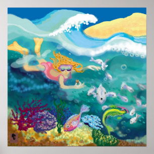 In de zwemtocht poster