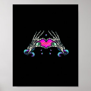 In Death - Skelet Hart Handen Poster