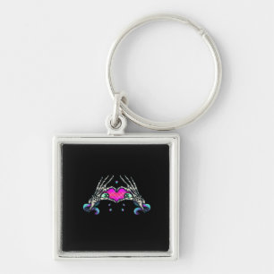 In Death - Skelet Hart Handen Sleutelhanger