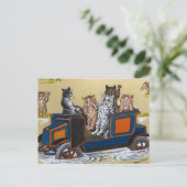 In Deep Water by Louis Wain Briefkaart (Staand voorkant)