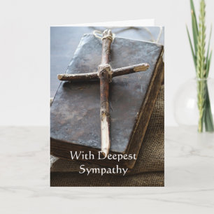 In Deepest Sympathy Cross, Bijble Scripting Card Kaart