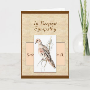 In Deepest Sympathy Mourning Dove Turtle Dove Kaart