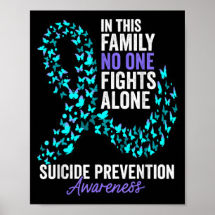 In deze familie strijd alleen zelfmoordpreventie w poster