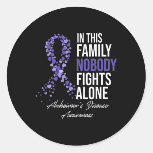 In deze familie vecht niemand alleen Alzheimer-bre Ronde Sticker