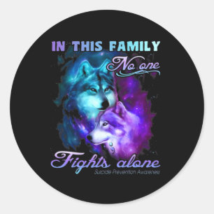 In deze familie vecht niemand alleen ronde sticker