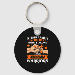 In deze familie vecht niemand alleen team leukemie sleutelhanger