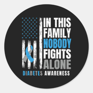 In deze familie vecht niemand alleen tegen diabeti ronde sticker