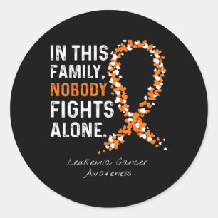 In deze familie vecht niemand alleen tegen leukemi ronde sticker