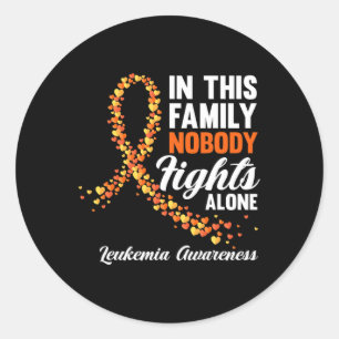 In deze familie vecht niemand alleen tegen leukemi ronde sticker
