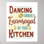 In deze keuken wordt het dansen sterk aangemoedigd poster (Voorkant)