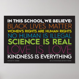 In deze school... Kindheid is alles teken Poster