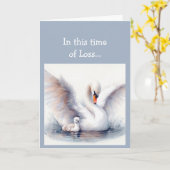 In deze tijd van verlies, Schriftuur troost Zwaan Kaart (Gele Bloem)