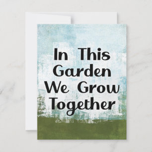 In deze tuin kweken we Wenskaart Kaart