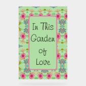 In deze tuin van de liefde acryl bord (Voorkant)