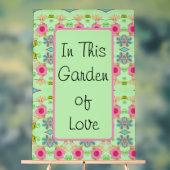 In deze tuin van de liefde acryl bord (Neutraal)