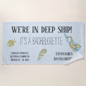 In diep schip Het is een vrijgezellenfeest Aangepa Strandlaken (Voorkant)