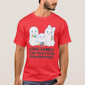 IN DIT GEZIN VECHT NIEMAND ALLEEN – AUTISME BEWUST T-SHIRT