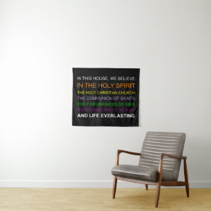 In dit huis geloven we wandkleed