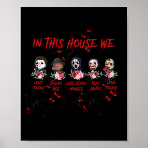 In dit Huis houden we van halloween familie Poster