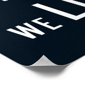 In dit huis houden we van, poster donkerblauw blau (Hoek)