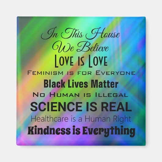 In dit Huis... Human Rights Magnet Magneet (Voorkant)