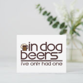 In Dog Beers.... Briefkaart (Staand voorkant)