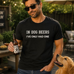 In Dog Beers Heb Ik Slechts Één Grappige Hond Papa T-shirt