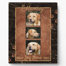 In Dog Memory Marble Rustic Gold Keepomwille