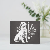 In Dog vertrouwen we Briefkaart (Staand voorkant)