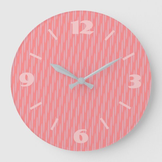  in Dusty Pink Wall Clock Grote Klok (Voorkant)