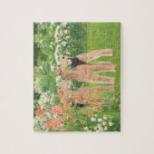 In een bloementuin legpuzzel (Verticaal)