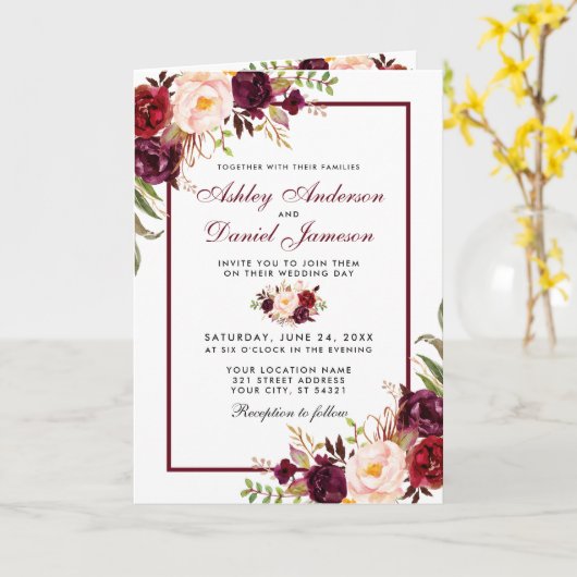 In één Bourgogne wordt het huwelijk uitgeroepen Kaart (Gele Bloem)