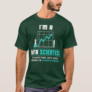 In een data scientist grappige data science analis t-shirt