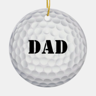 In één gat! golfbal keramisch ornament